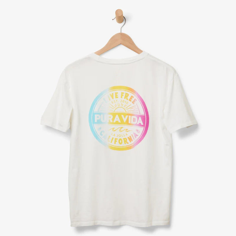 Pura Vida Live Free SS Crew Tee