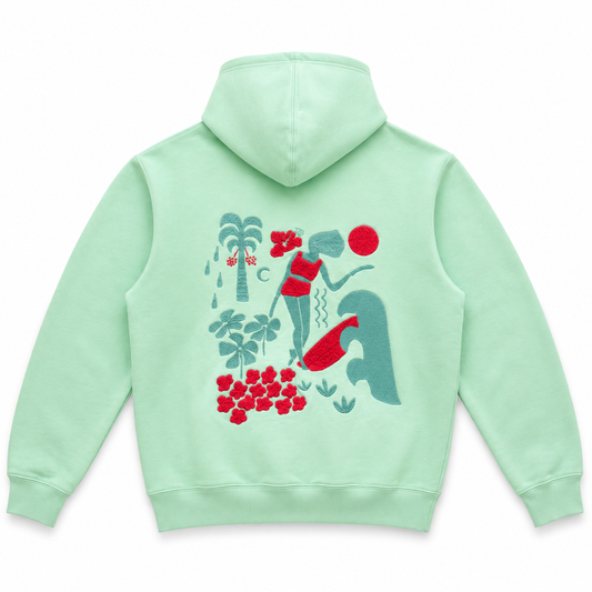 SantoLoco Lizzy Aloha Hoody Light Green