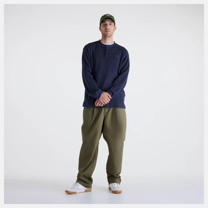 New Balance Numeric Waffle Knit Long Sleeve Henley DNT
