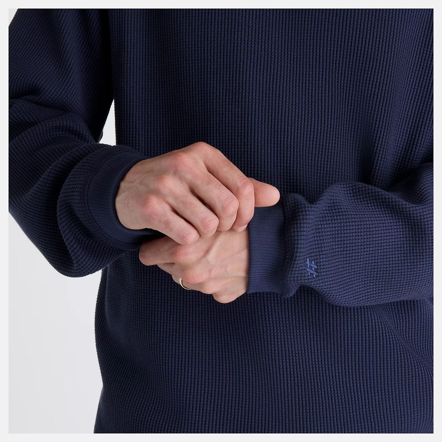 New Balance Numeric Waffle Knit Long Sleeve Henley DNT