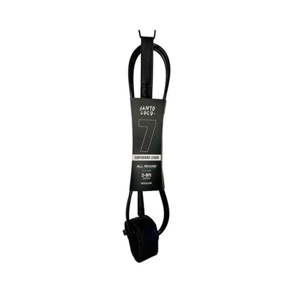 Corda de segurança SantoLoco premium para surf de 2,13 m (7 pés)