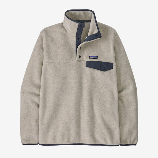 Patagonia Lightweight Synchilla Snap-T Sweatshirt Oatmeal Heather / New Navy
