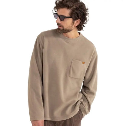 Rhythm Awake Polar Fleece LS Sweatshirt Beige