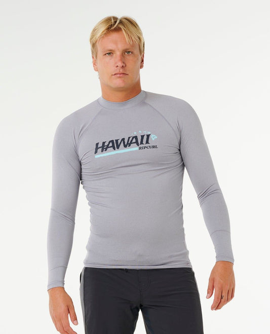 Rip Curl Hawaii Gritty UPF Longsleeve Black Grey Marle