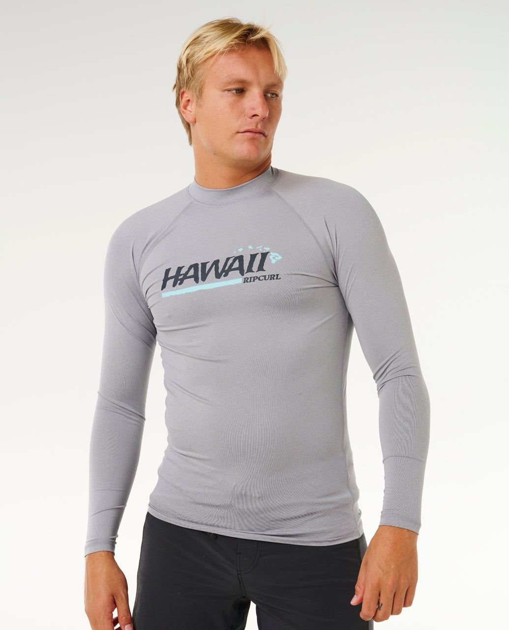Rip Curl Hawaii Gritty UPF Longsleeve Black Grey Marle