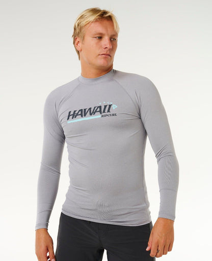 Rip Curl Hawaii Gritty UPF Longsleeve Black Grey Marle