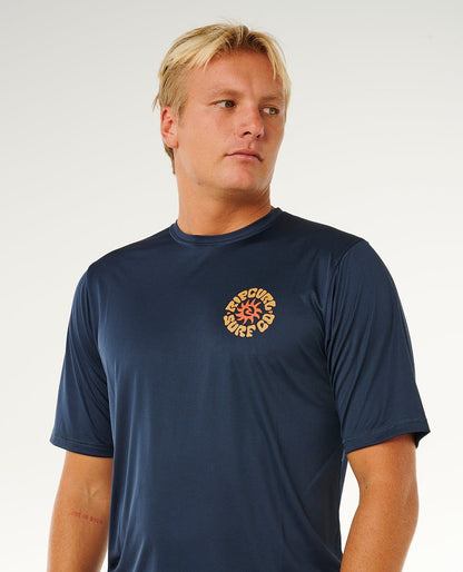 Rip Curl Pacific Rinse Surflite UPF S/S Tee Dark Navy
