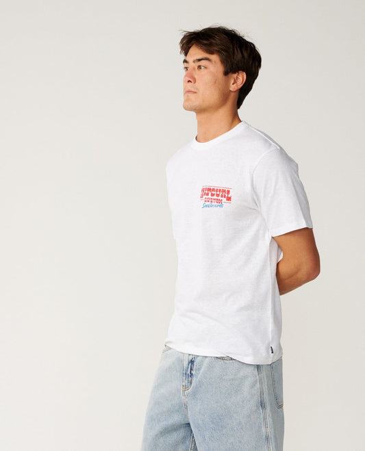 Rip Curl Shaper Address Tee White