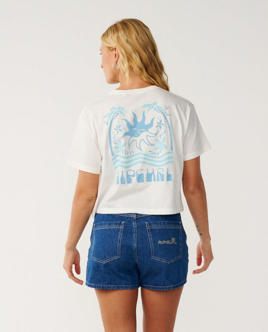 Rip Curl Swell Crop Tee Bone