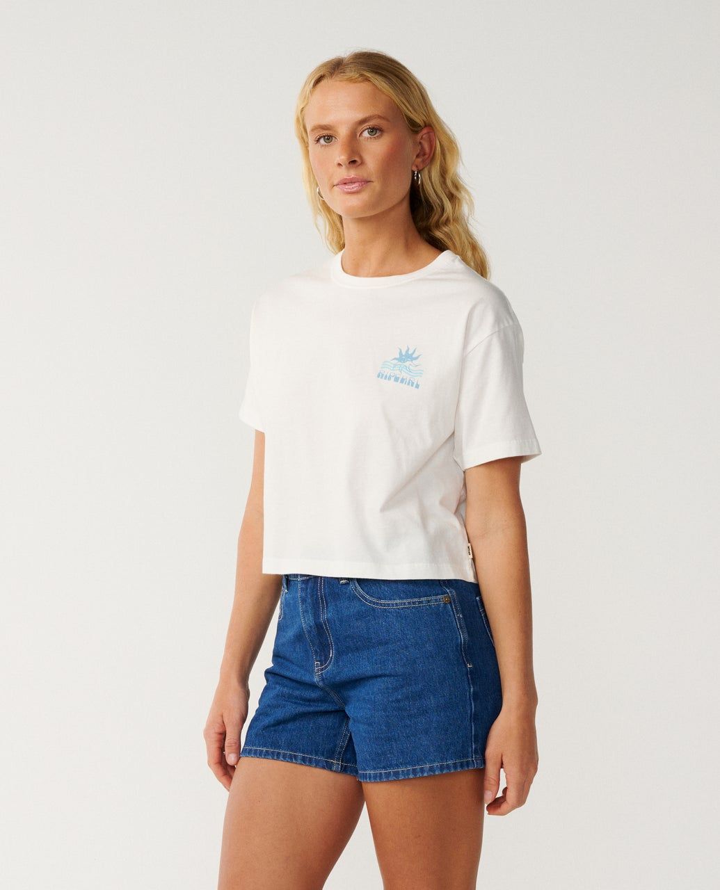Rip Curl Swell Crop Tee Bone