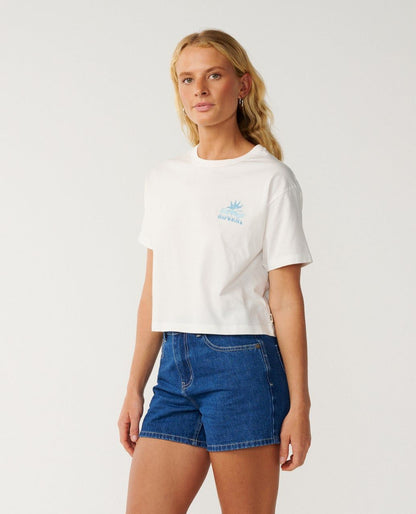 Rip Curl Swell Crop Tee Bone