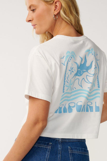 Rip Curl Swell Crop Tee Bone