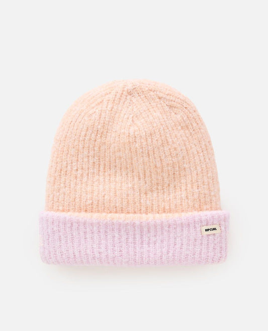 RipCurl 2 Tone Reg Revo Beanie Peach / Lilac