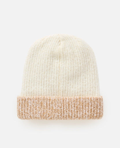 RipCurl 2 Tone Reg Revo Beanie Off White/Tan