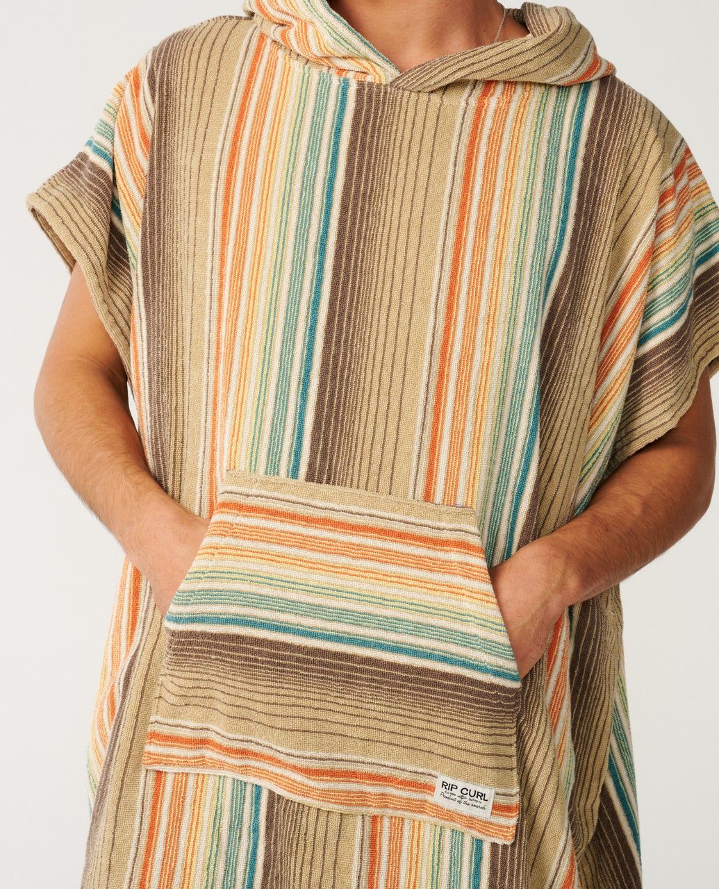 RipCurl Classic Surf Hooded Towel Khaki Sand 104cm / 40,9"