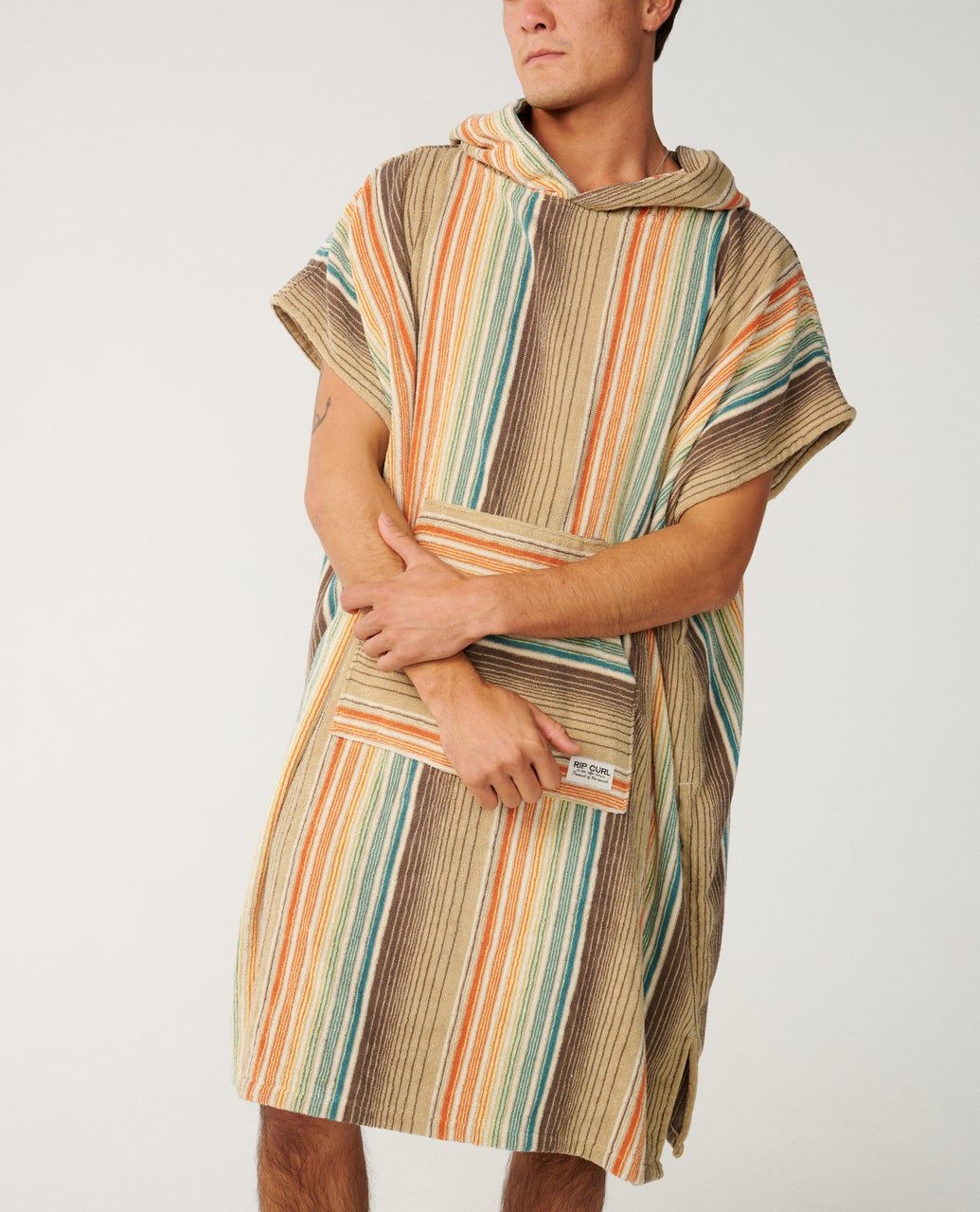 RipCurl Classic Surf Hooded Towel Khaki Sand 104cm / 40,9"