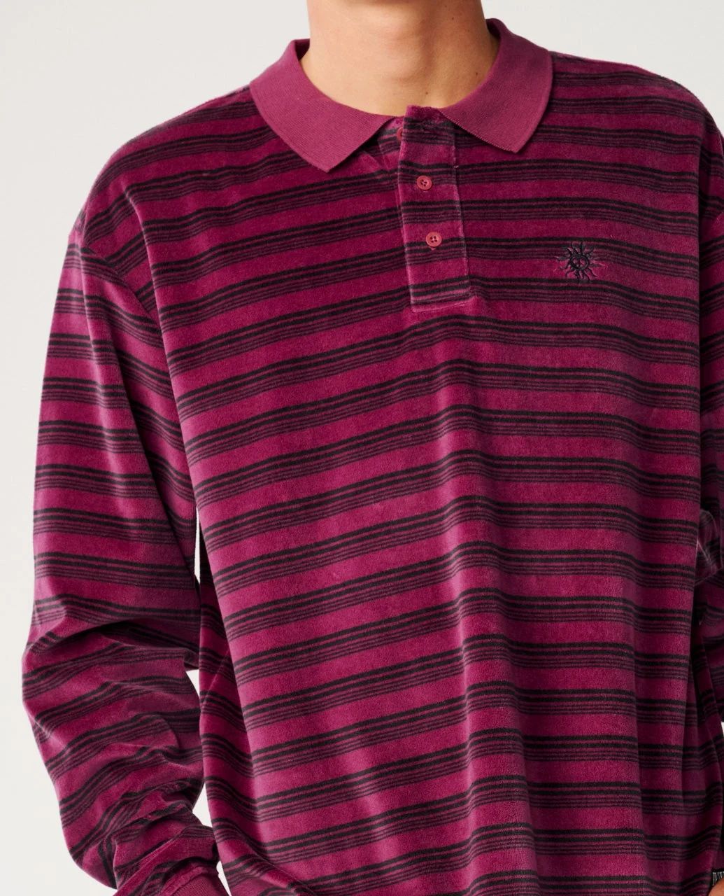 RipCurl Disorder Polo Washed Black Royal Plum