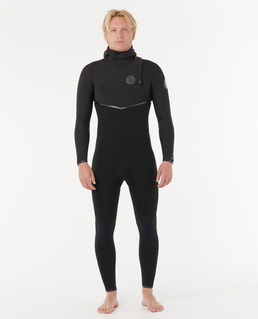RipCurl E-Bomb 5/4 Zip Free Hood Wetsuit Black