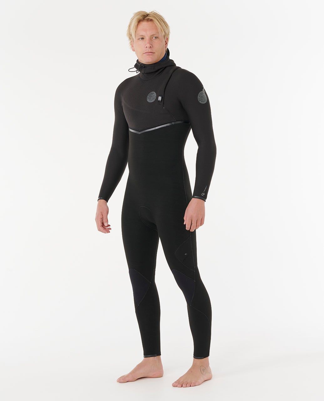 RipCurl E-Bomb 5/4 Zip Free Hood Wetsuit Black