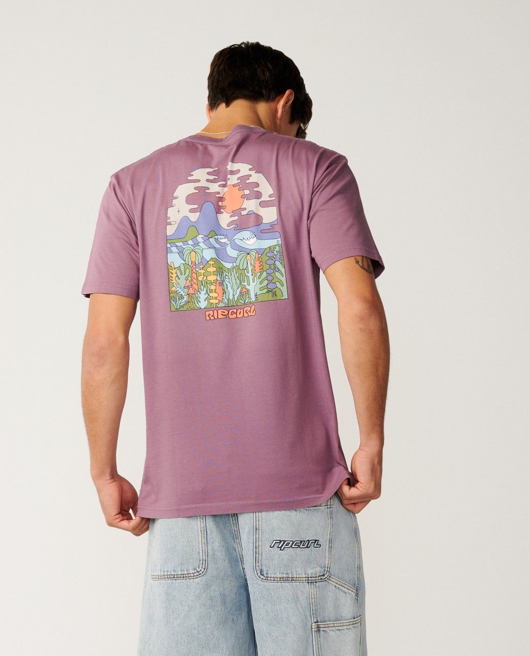 RipCurl Pacific Rinse Higgins Tee Dusty Purple