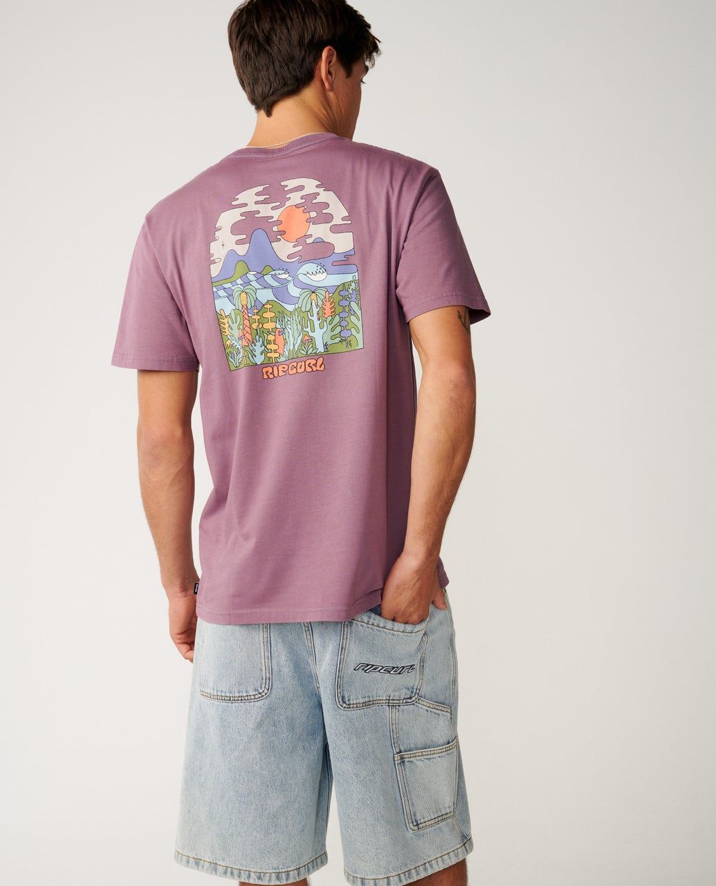 RipCurl Pacific Rinse Higgins Tee Dusty Purple