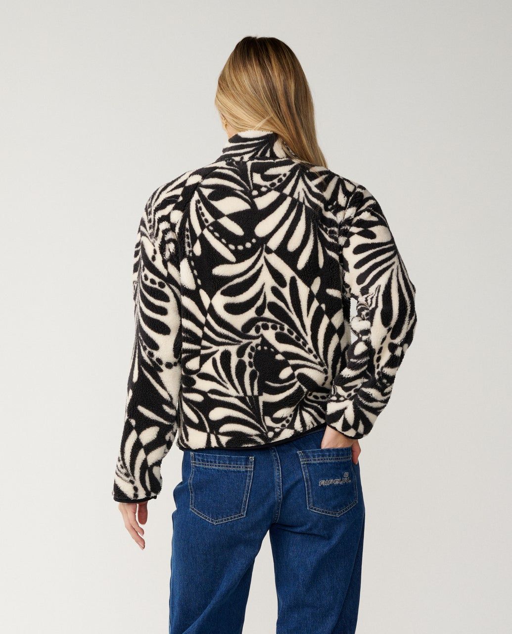 RipCurl Party Pack Polar Allover Jacket BLACK/WHITE