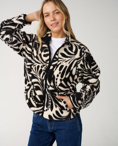 RipCurl Party Pack Polar Allover Jacket BLACK/WHITE