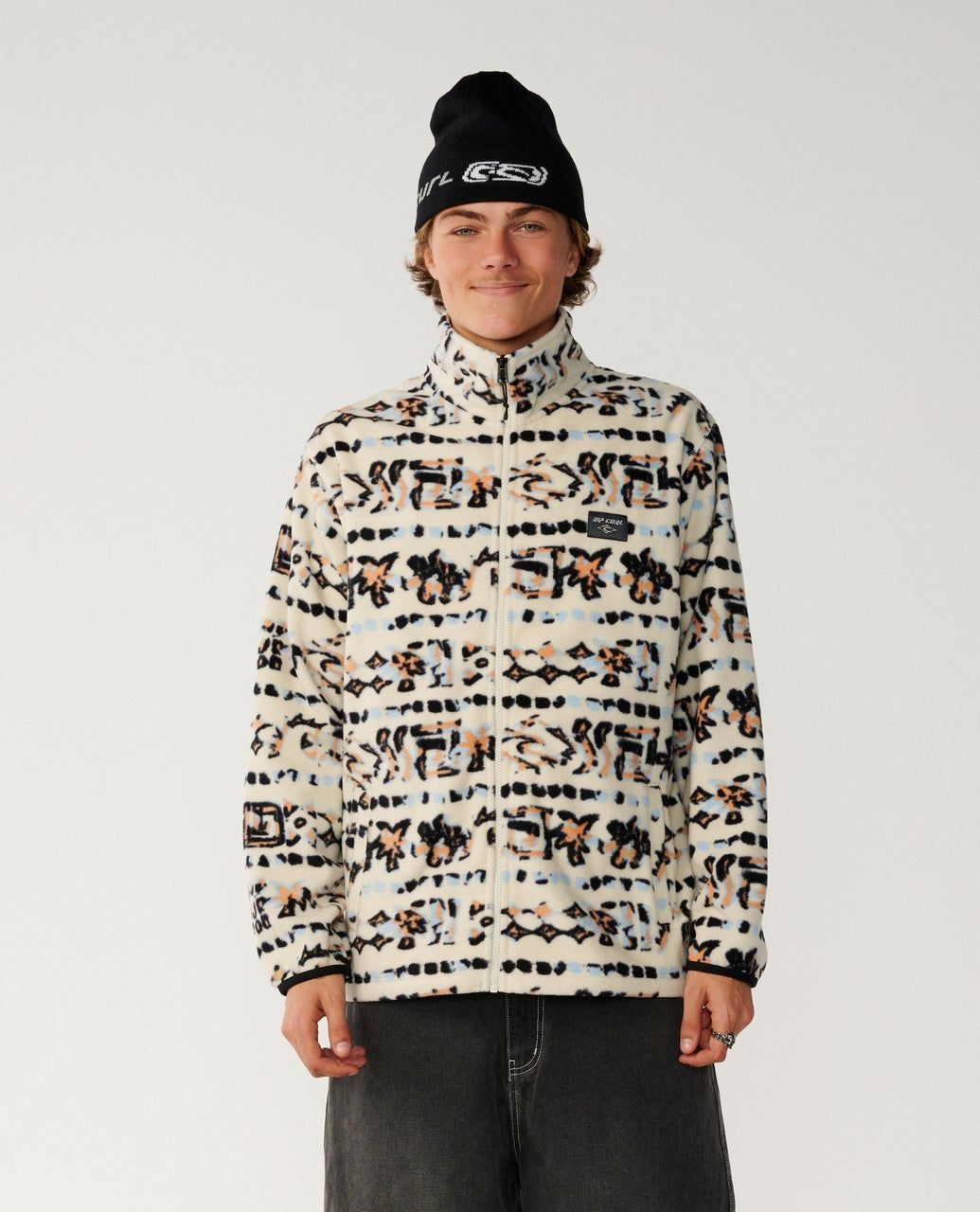 RipCurl Sessions Polar Fleece Sweatshirt Vintage White
