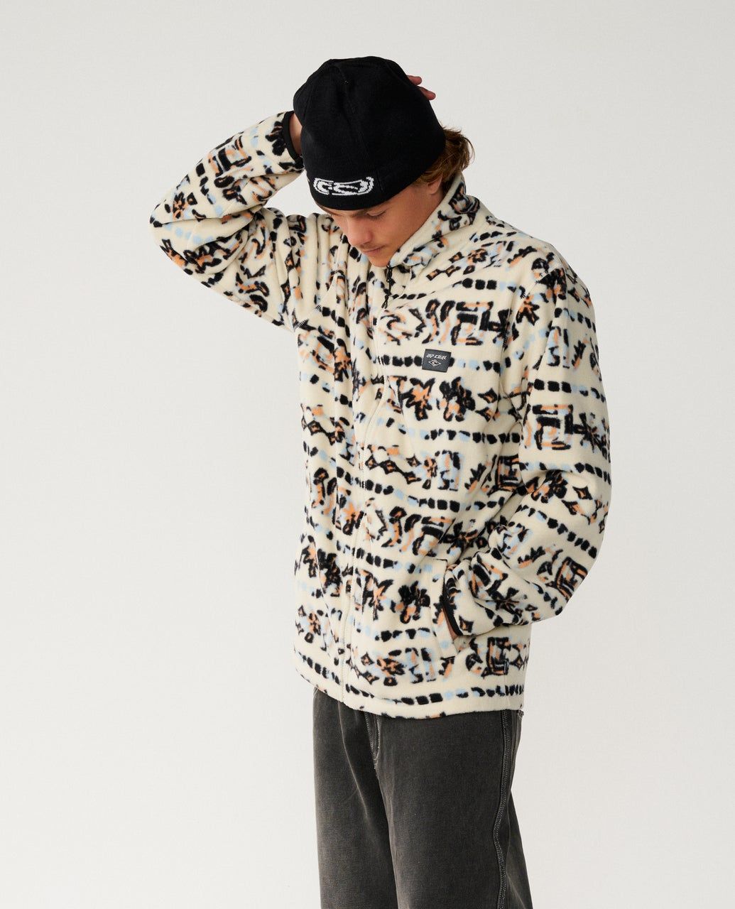 RipCurl Sessions Polar Fleece Sweatshirt Vintage White