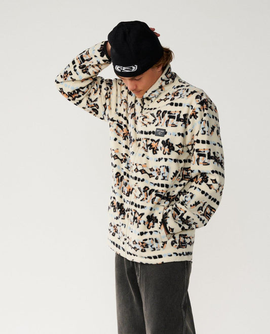 RipCurl Sessions Polar Fleece Sweatshirt Vintage White