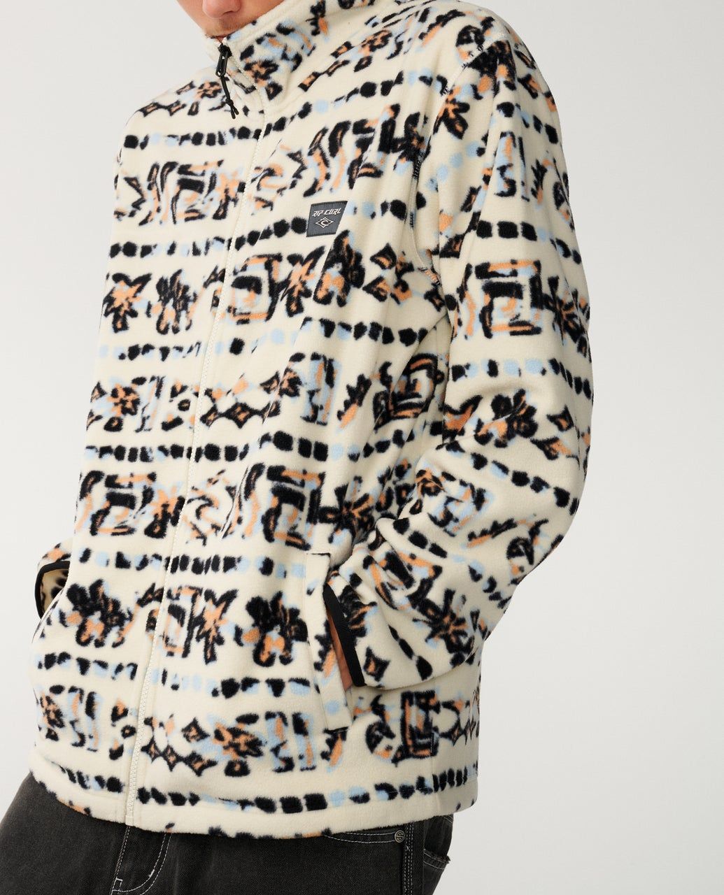 RipCurl Sessions Polar Fleece Sweatshirt Vintage White