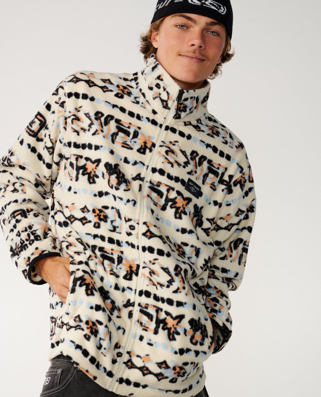 RipCurl Sessions Polar Fleece Sweatshirt Vintage White