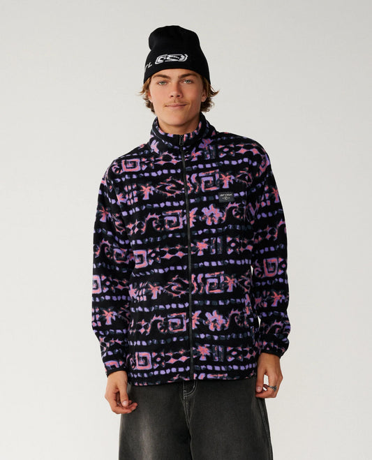 RipCurl Sessions Polar Fleece Sweatshirt Vintage White Black