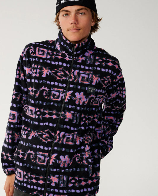 RipCurl Sessions Polar Fleece Sweatshirt Vintage White Black