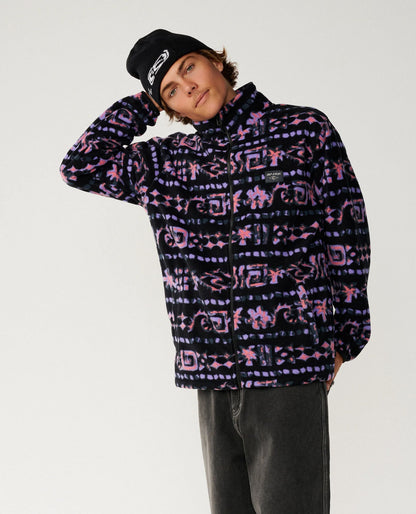 RipCurl Sessions Polar-Fleece-Sweatshirt Vintage White Black