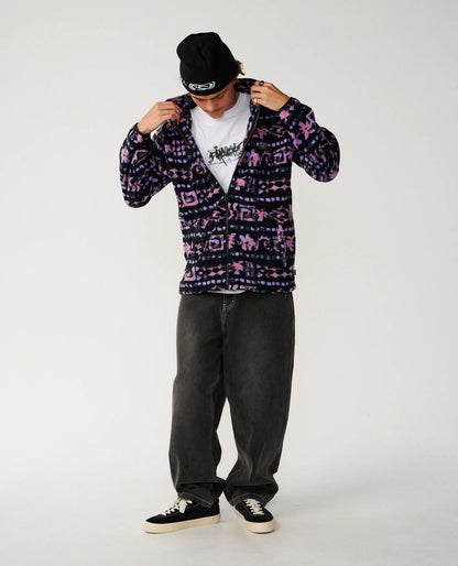 RipCurl Sessions Polar-Fleece-Sweatshirt Vintage White Black