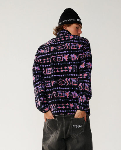 RipCurl Sessions Polar-Fleece-Sweatshirt Vintage White Black