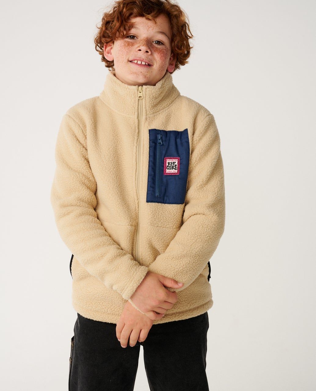 RipCurl Streamline Polar Fleece Jacket Khaki Sand