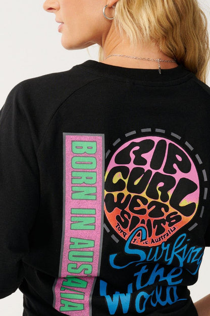 RipCurl Surf The World Boxy Tee Black