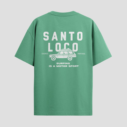 SantoLoco Sagres Surfing is a MotorSport Kashmir T-Shirt