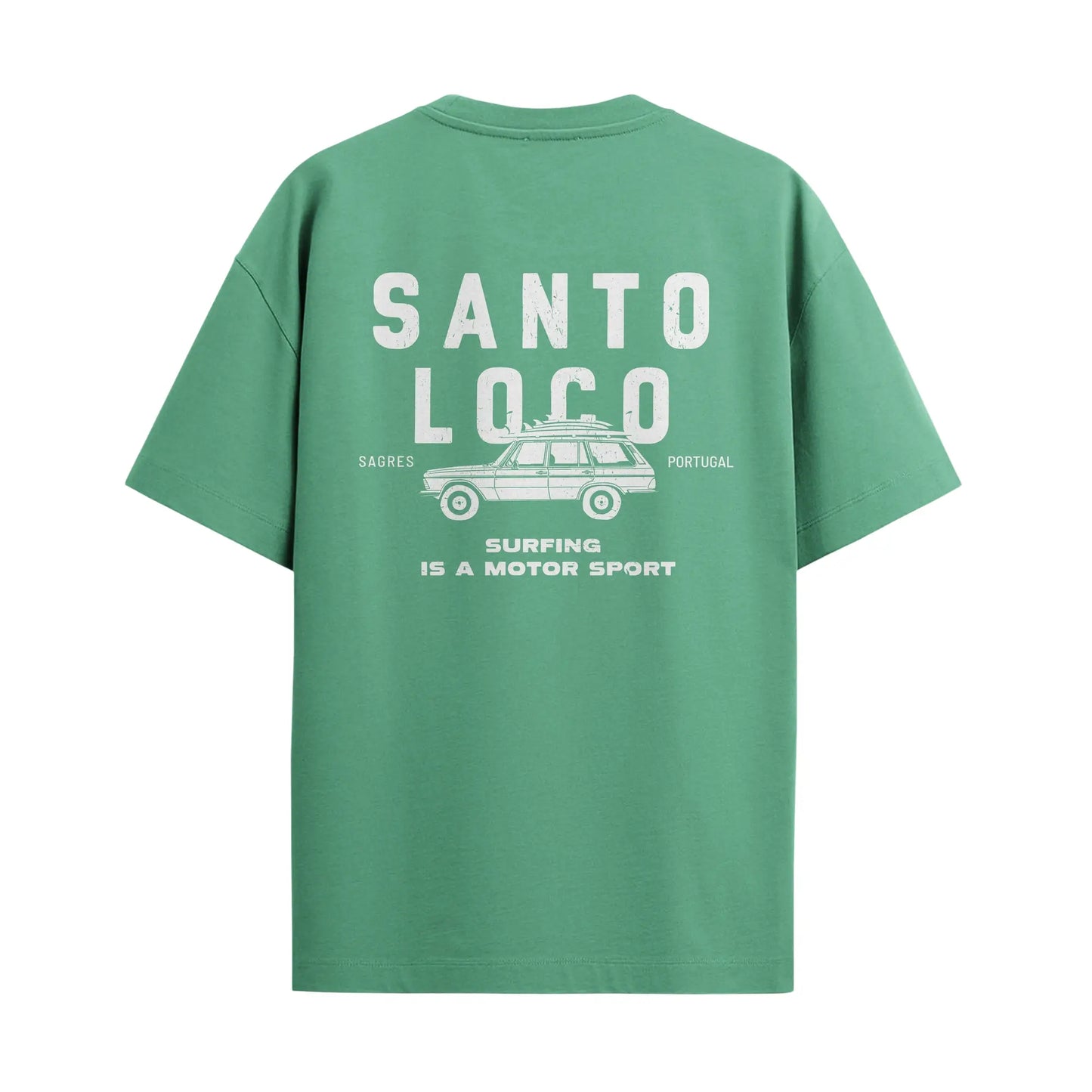 SantoLoco Sagres Surfing is a MotorSport Kashmir T-Shirt