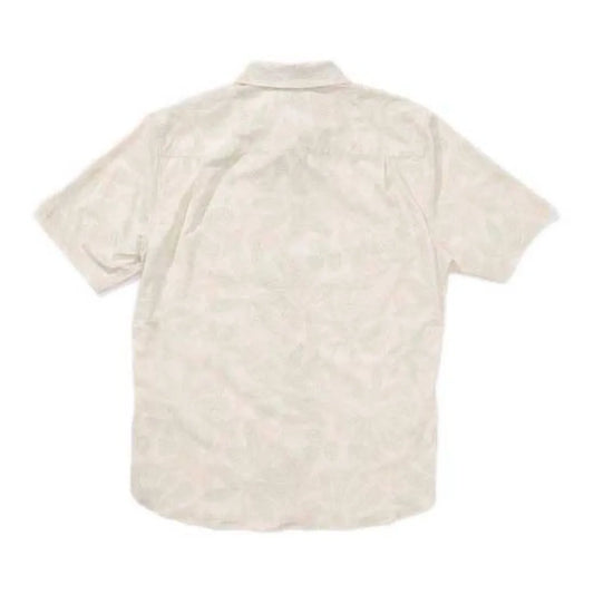 Camisa Salty Crew Drifter com botões e bainha bege 