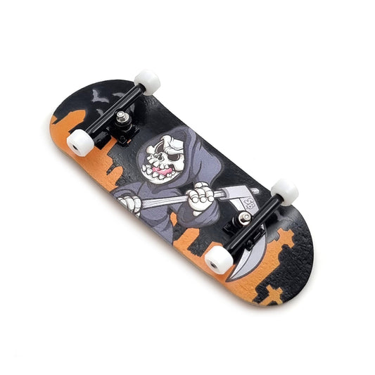 Spitboards 34mm rundes Emblem Fingerboard Sensenmann