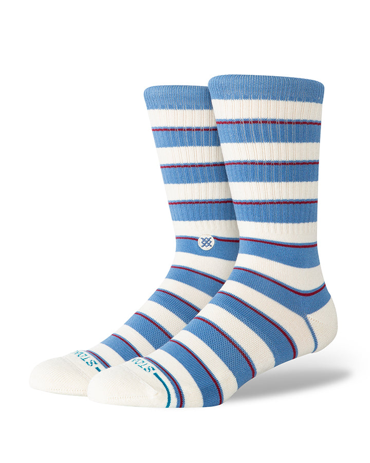 Stance Striped It Crew Socks CapriBlue