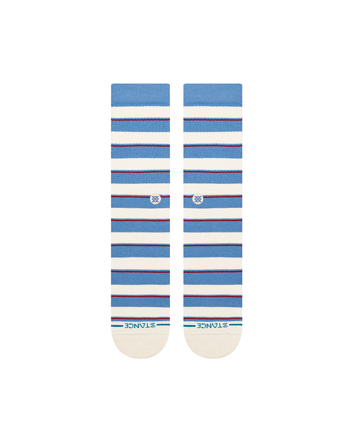 Stance Striped It Crew Socks CapriBlue