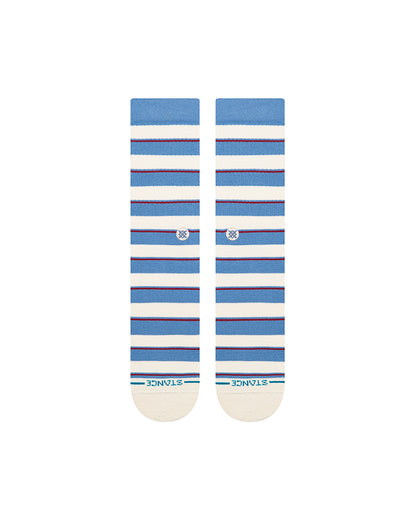 Stance Striped It Crew Socks CapriBlue