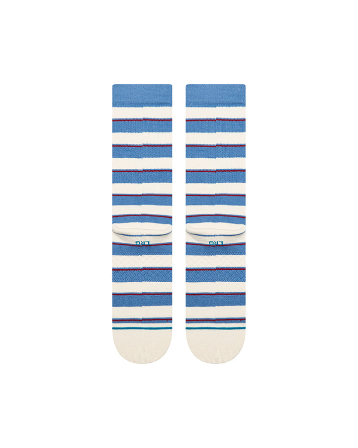 Stance Striped It Crew Socks CapriBlue