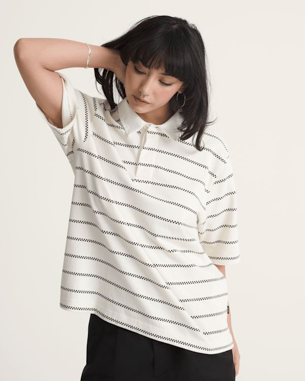 Vans Ward Rugby Shirt Marshmallow White