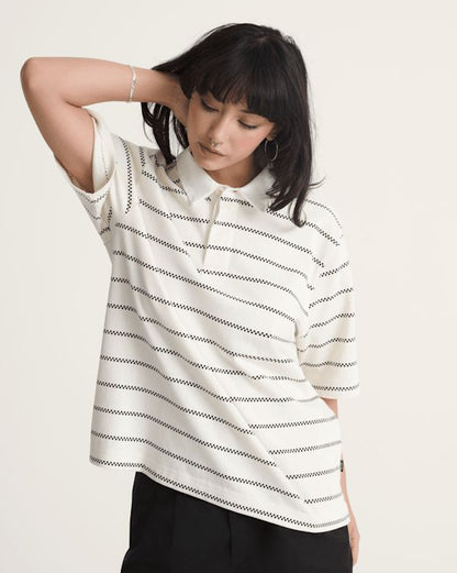 Vans Ward Rugby Shirt Marshmallow White