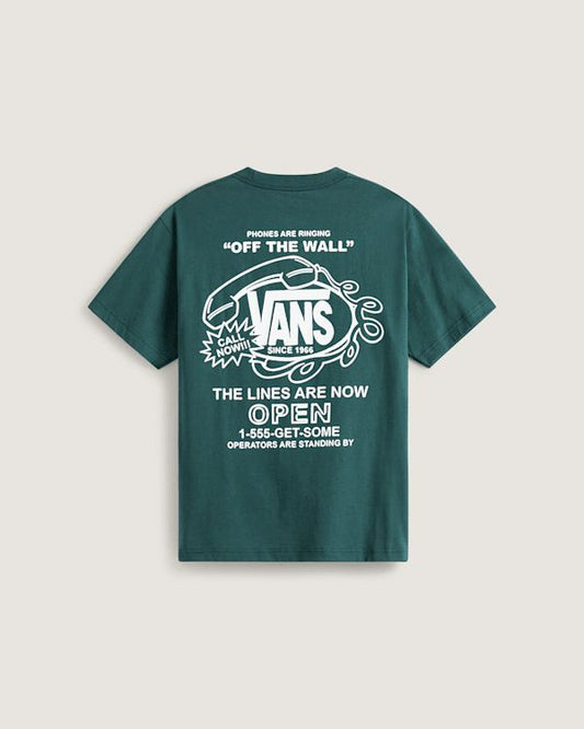 Vans Hot Lines Tee White Green Balsam